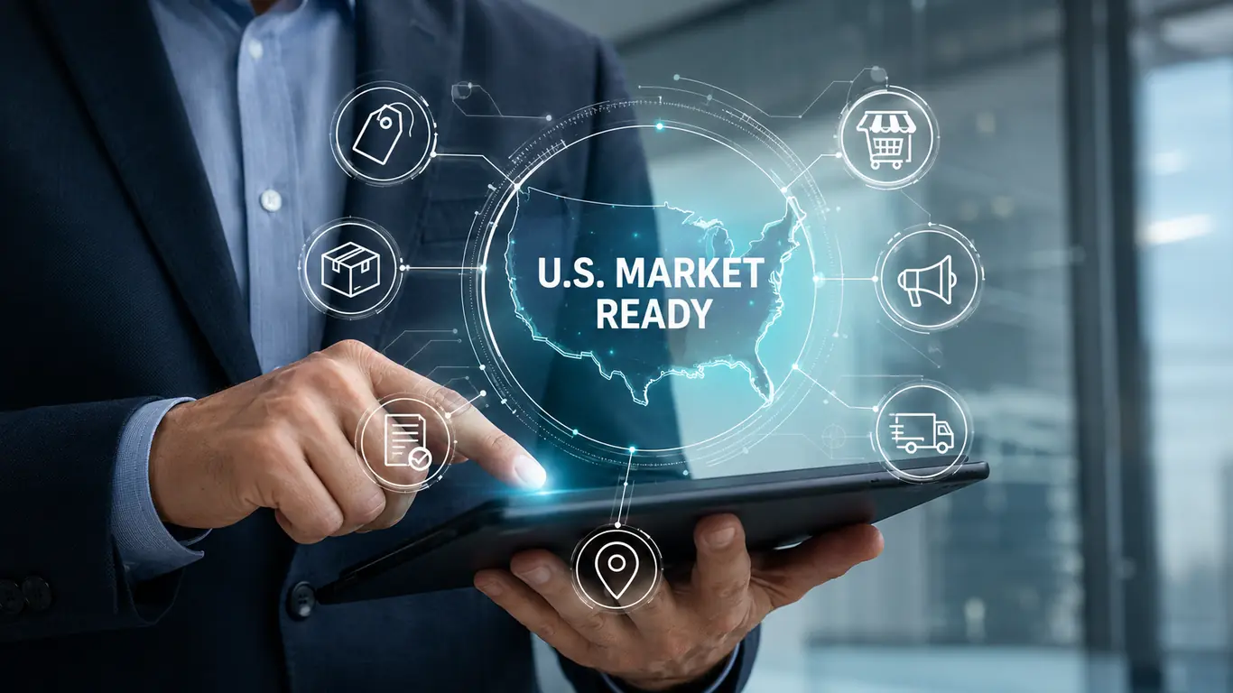 U.S. market readiness strategy on a tablet